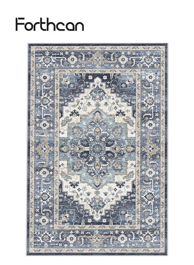 Forthcan Washable Living Room Carpet Rug, Nordic American Style Sofa and Bedroom Area Rug, Foldable Coffee Table Rug, Easy to Clean and Durable - Image 2